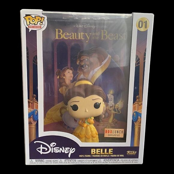 Funko Pop! VHS Covers: Beauty and The Beast - Belle with Mirror (01) New Sealed - Picture 1 of 8
